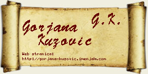 Gorjana Kuzović vizit kartica